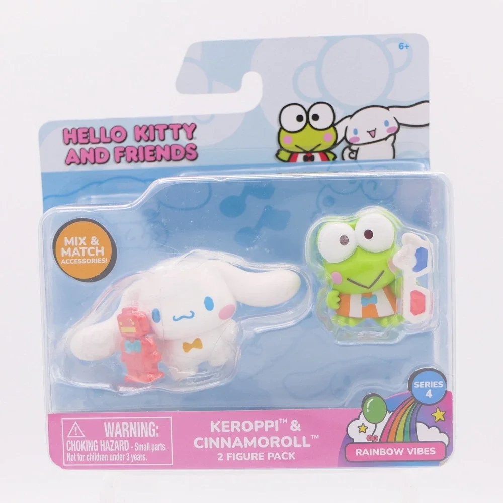 Hello Kitty and Friends Series 4 Rainbow Vibes 4 Sets of 2 Mini Figures in Packs